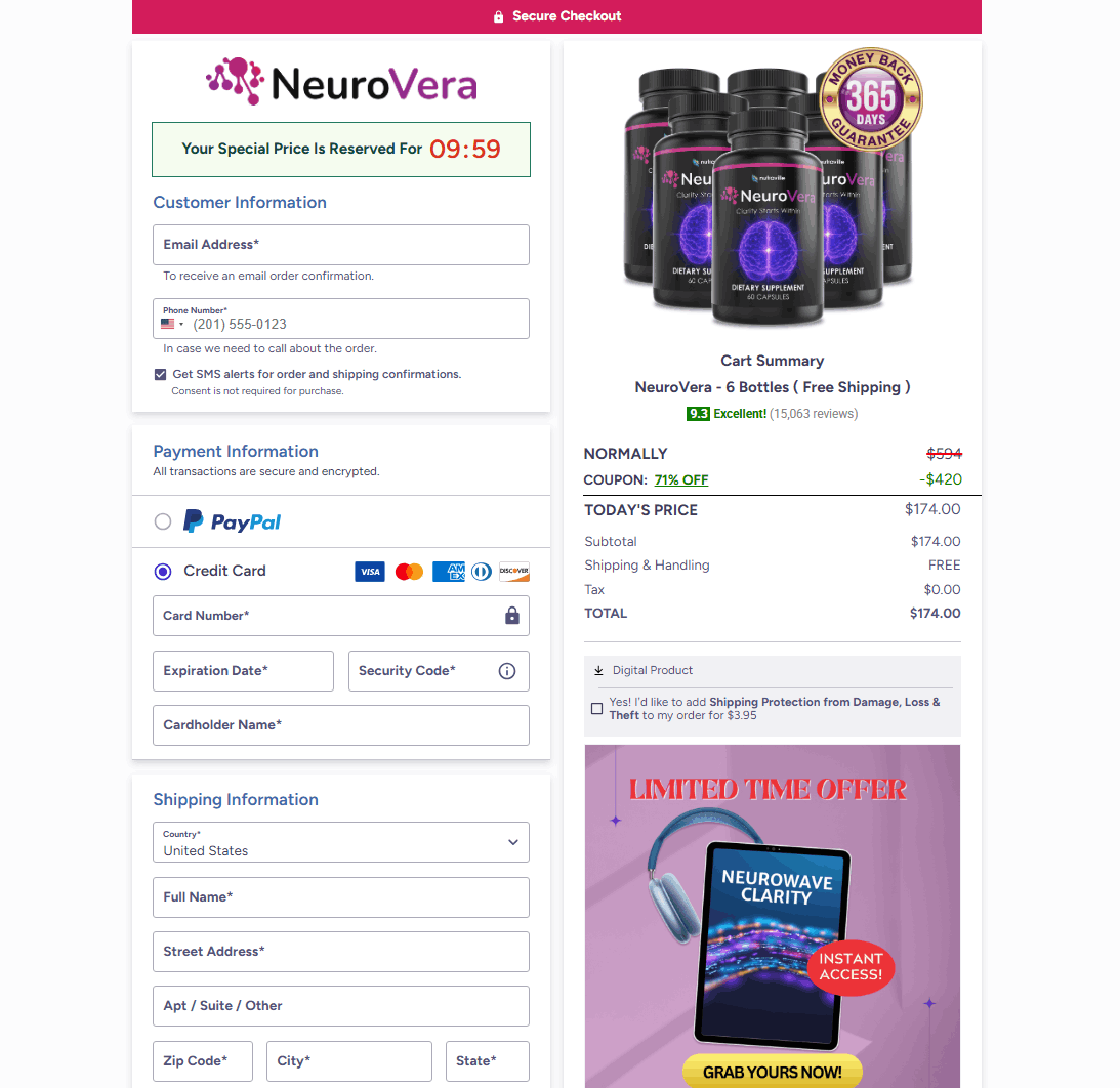 neurovera™-checkout-page